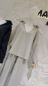 Deep V-Neck Collar Down Pullover with Trousers Sets